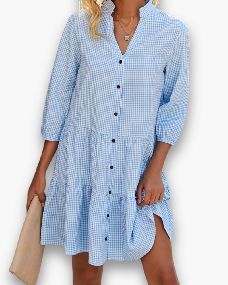 Robe à Carreaux | Élégance Midi 3