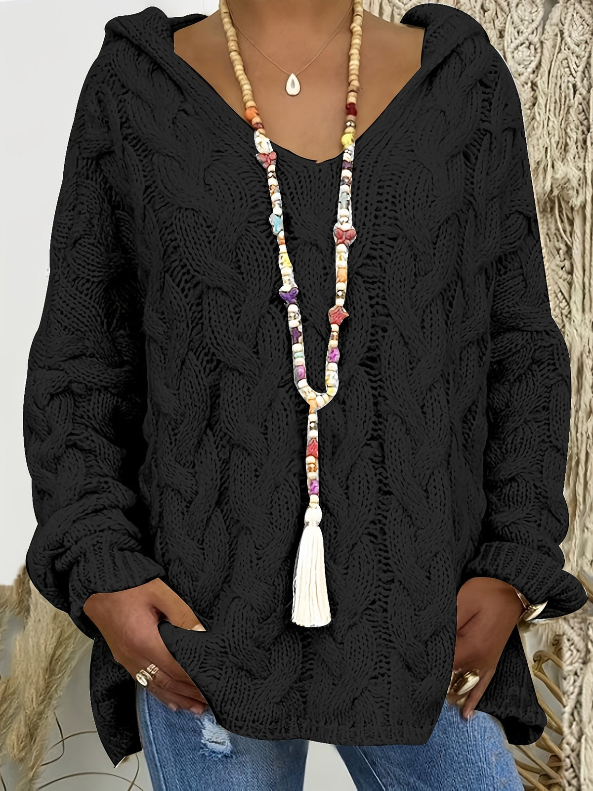 Camille - Pull Élégant Torsadé Grosse Maille