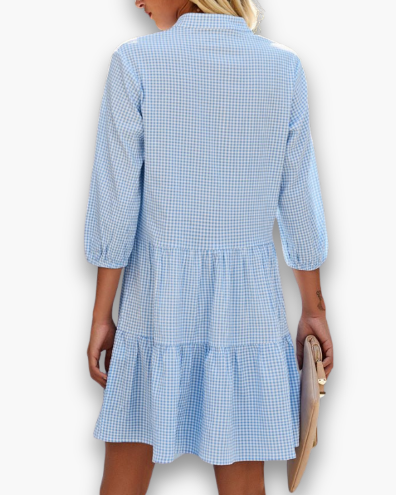 Robe à Carreaux | Élégance Midi 2