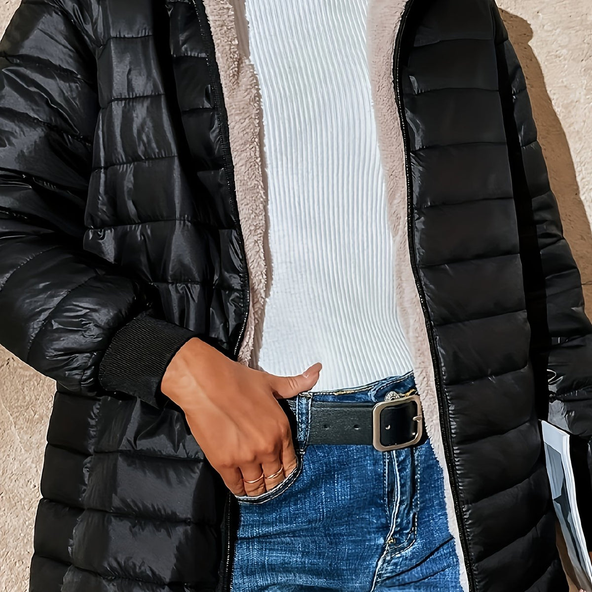 Nathalie - Doudoune Chic Matelassée à Capuche