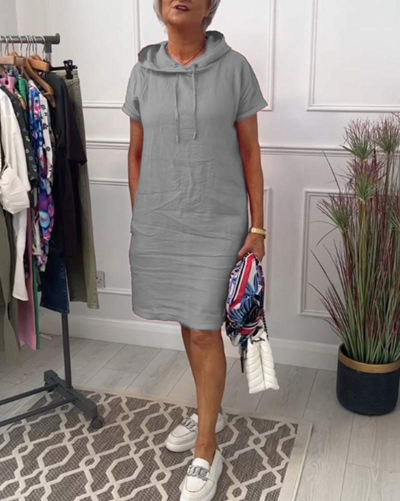 Robe Courte Femme Sweat à Capuche - Susan