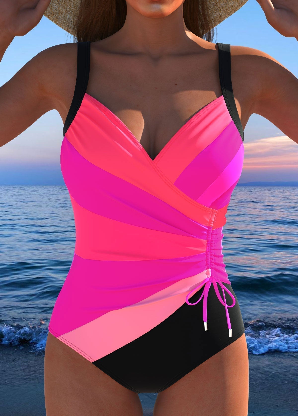 Valérie - Maillot 1 Pièce Gainant Drapé Élégant
