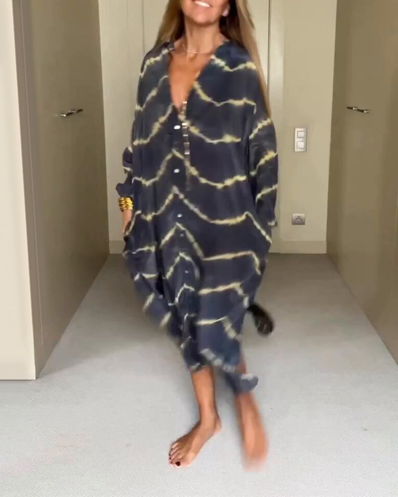 Philomène - Robe Ample Avec Col En V Et Coupe Fluide Élégante