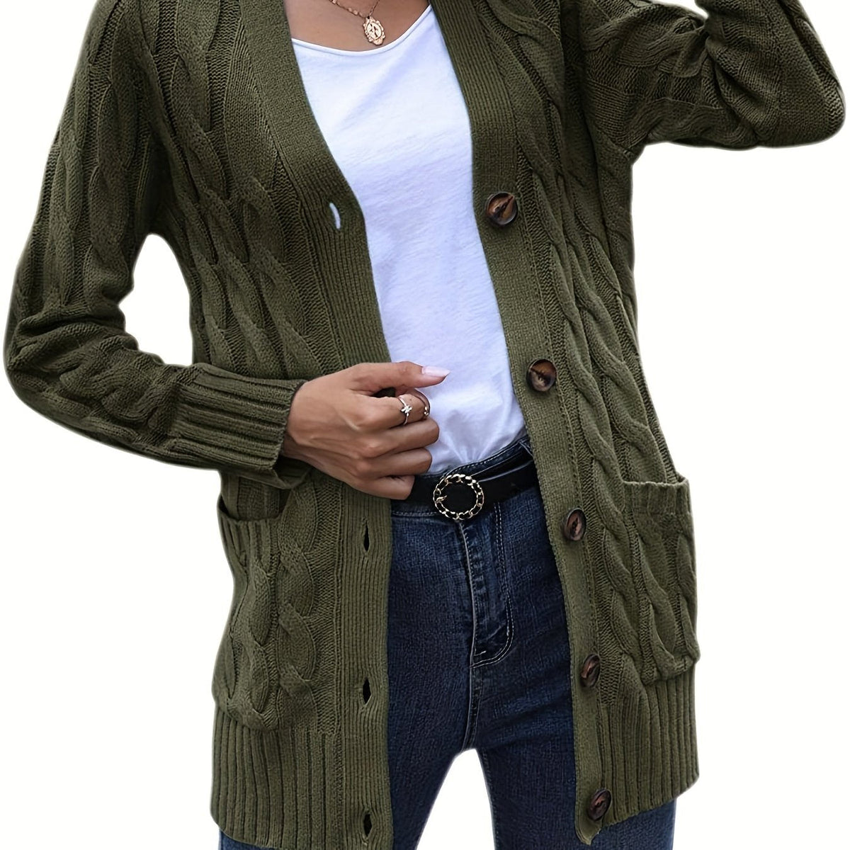 Isabelle - Cardigan Élégant Oversize Torsadé