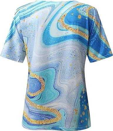 T-Shirt Femme Imprimé Col V Manches Courtes - Sidonie