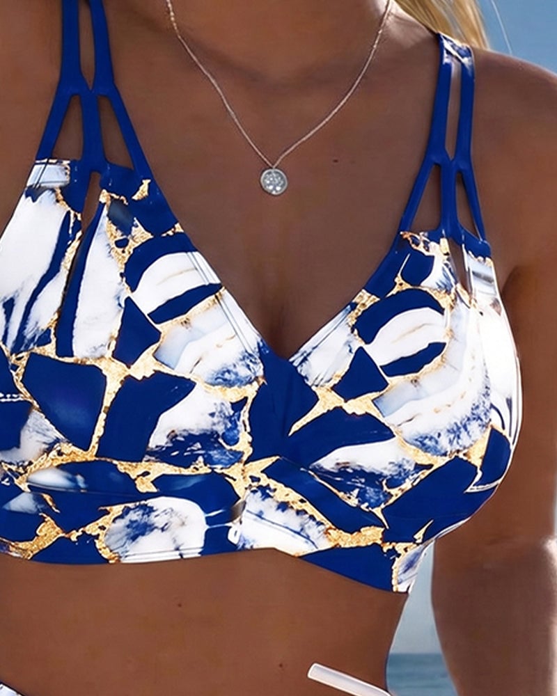 Inès - Bikini Taille Haute Sexy Imprimé