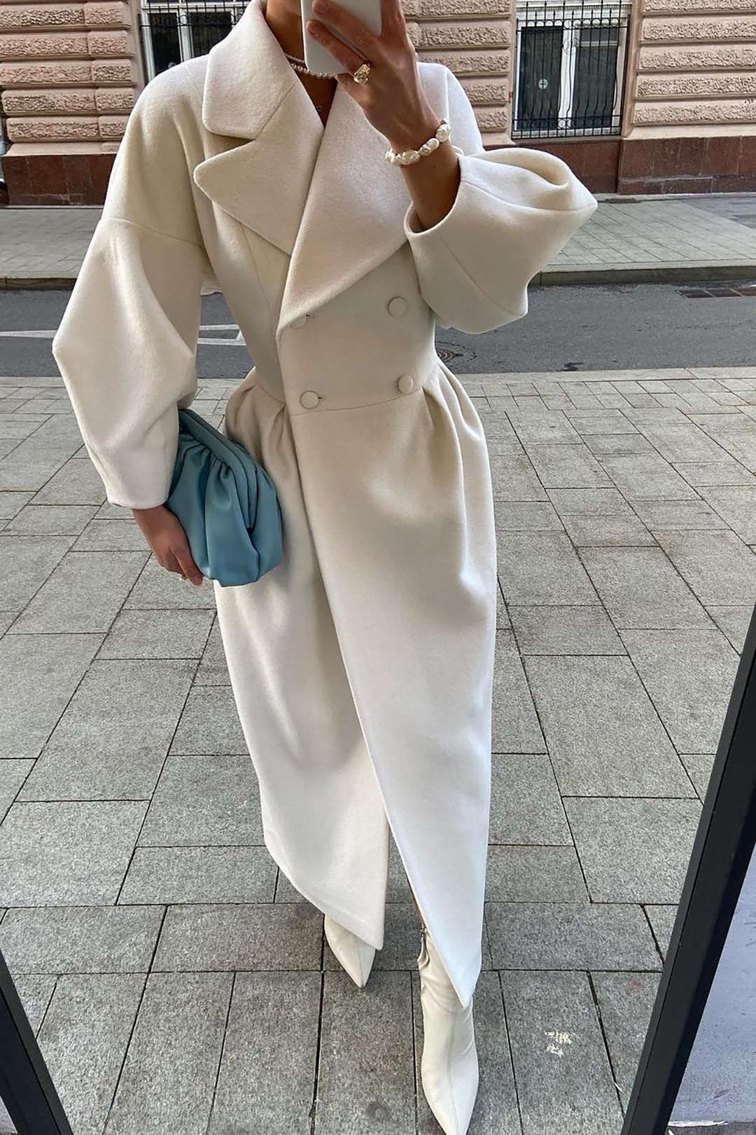 Camille – Manteau Mi-Long À Double Rangée De Boutons, Chic Et Hivernal