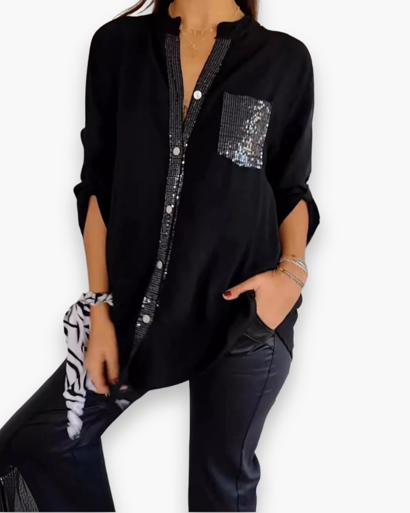 Top long à sequins femme | Look glamour 1