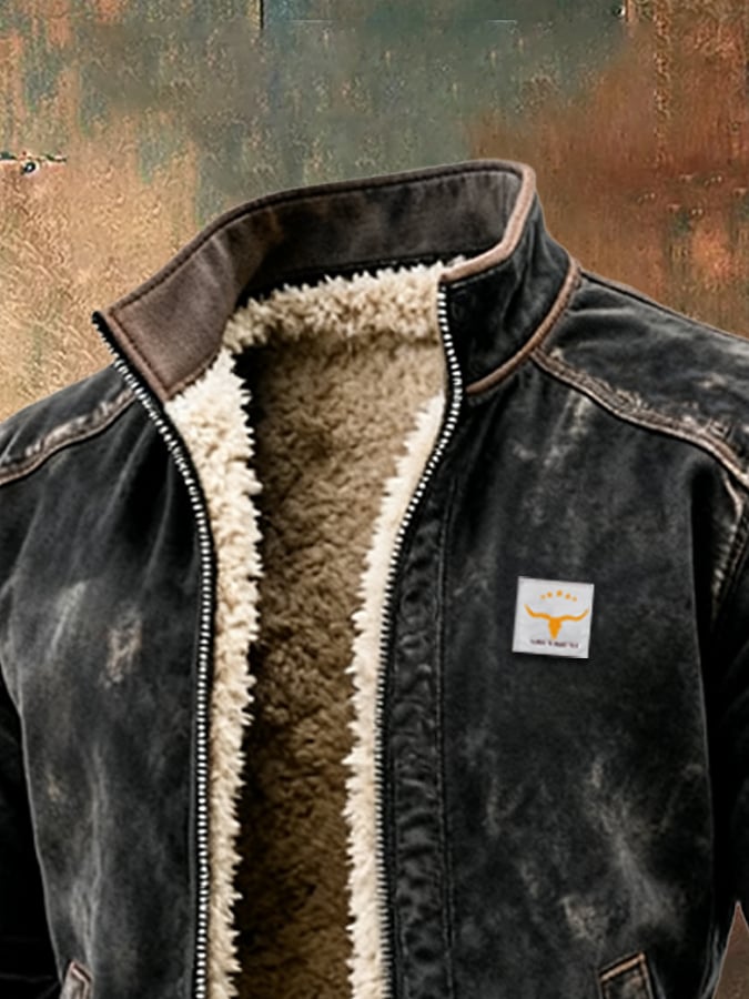 Julien - Veste Intemporelle Simili Cuir Fourrée