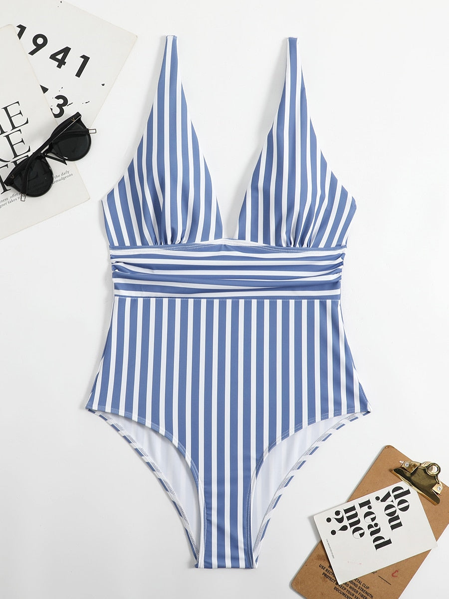 Élodie - Maillot De Bain Rayé Élégant Et Moderne