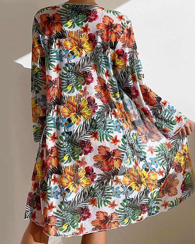 Sophie - Ensemble De Bikini Trois Pièces Avec Imprimé Floral