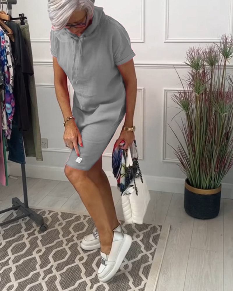 Robe Courte Femme Sweat à Capuche - Susan