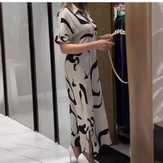 Sophie - Robe Chemise Longue Imprimée