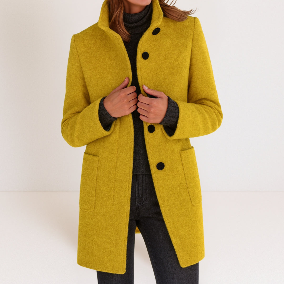 Juliette | Manteau Élégant Long Col Montant