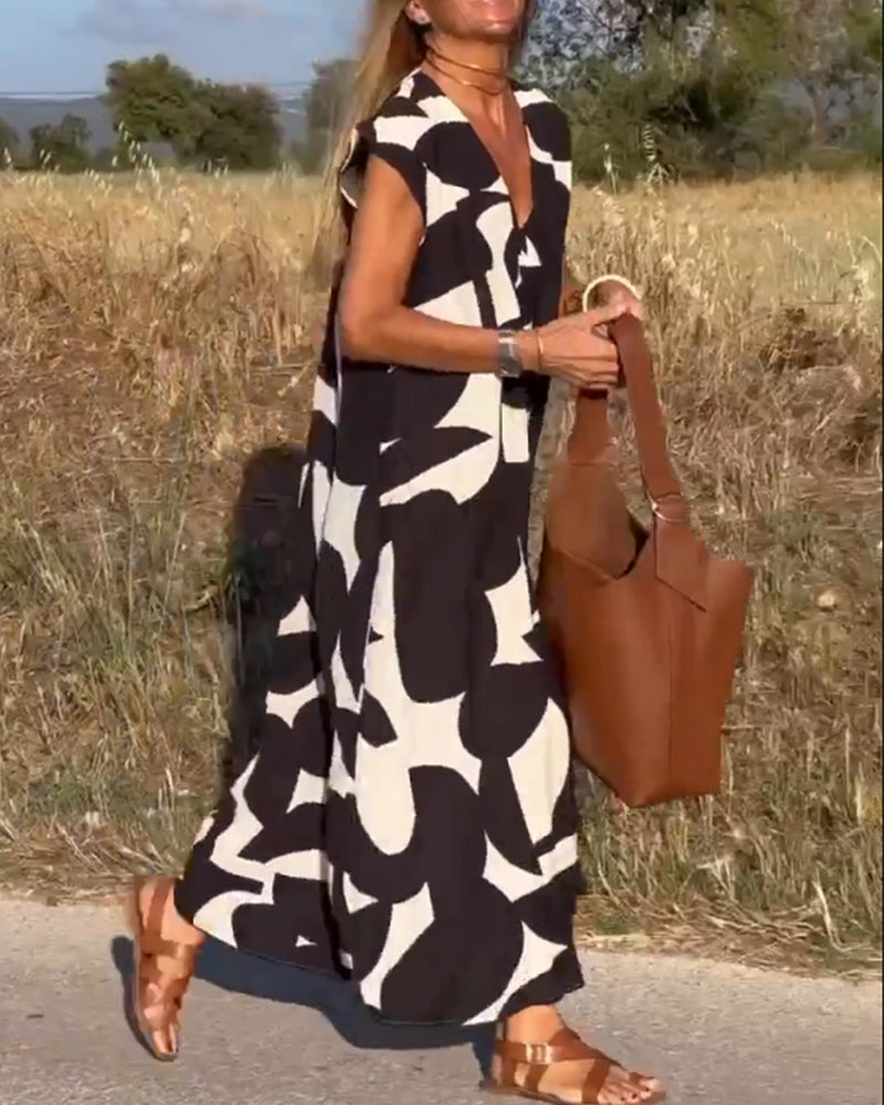 Robe longue femme imprimée été - Diane
