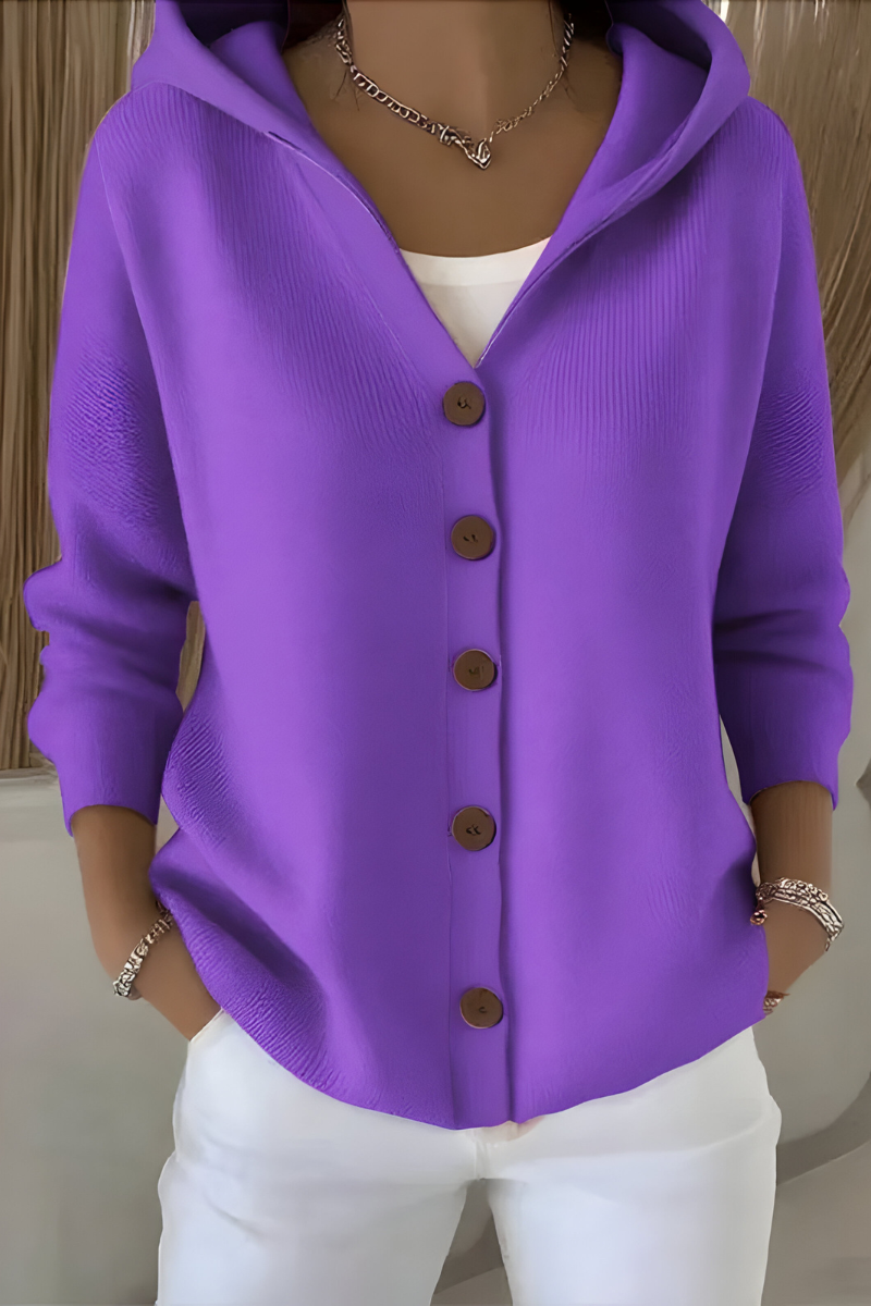 Camille - Cardigan Chic Oversize à Capuche