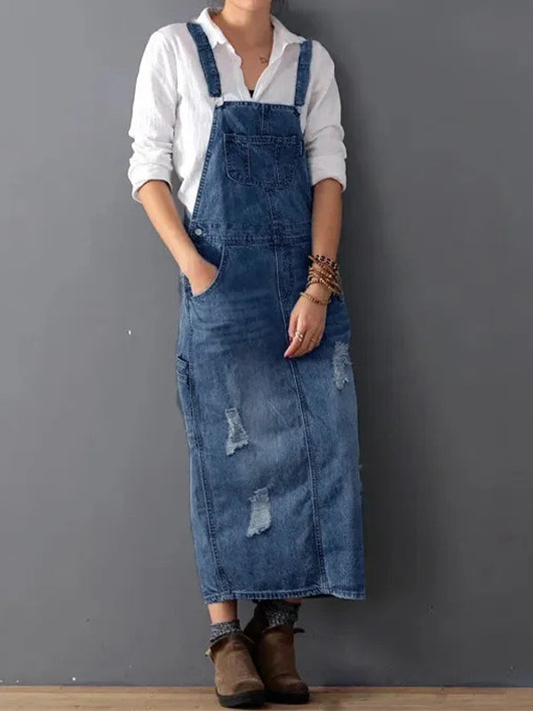 Marie - Salopette Denim Longue