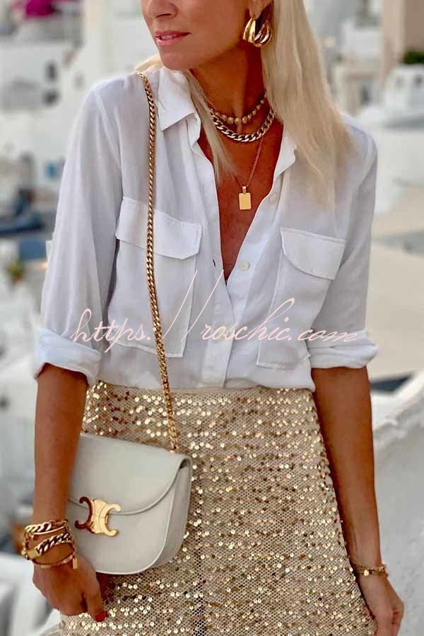 Sophie - Jupe Longue à Paillettes - Élégante et Glamour - Femme-2