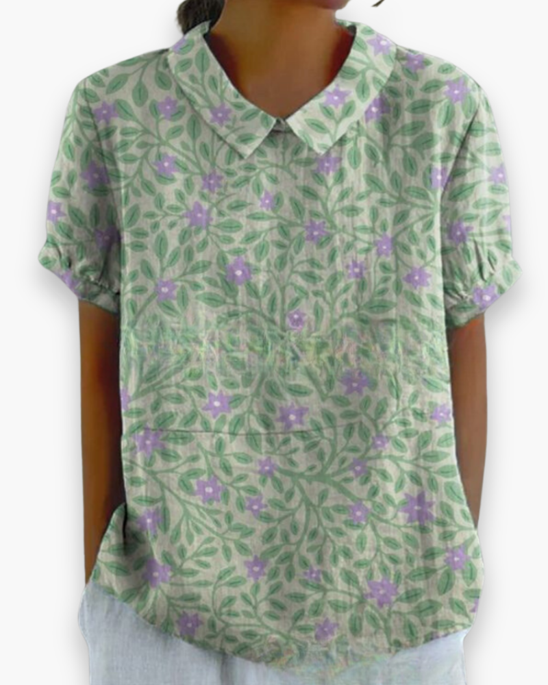 Blouse Florale Décontractée pour Femme | Légère et Libre 4