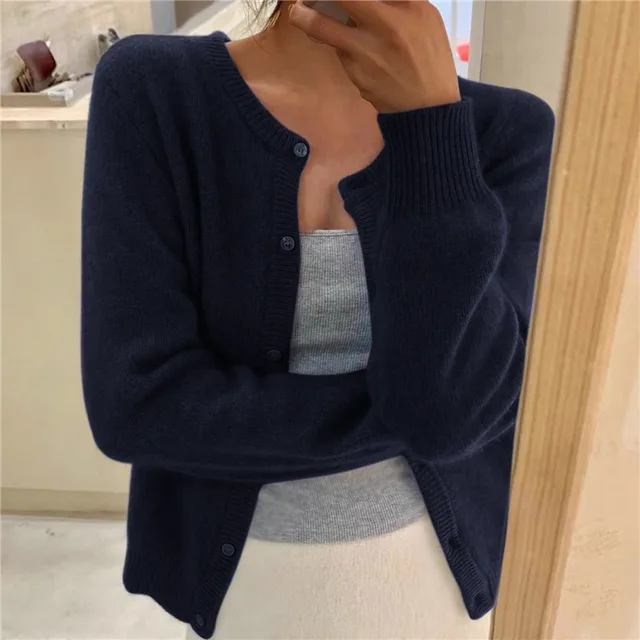 Nathalie - Gilet Élégant Boutonné Maille Fine
