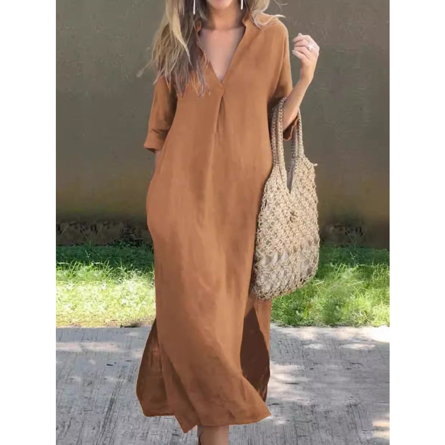 Robe Longue Femme en Lin Élégante - Nadine
