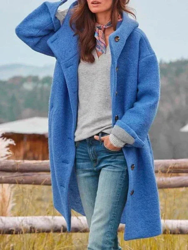 Delphine | Manteau Élégant Chaud à Capuche