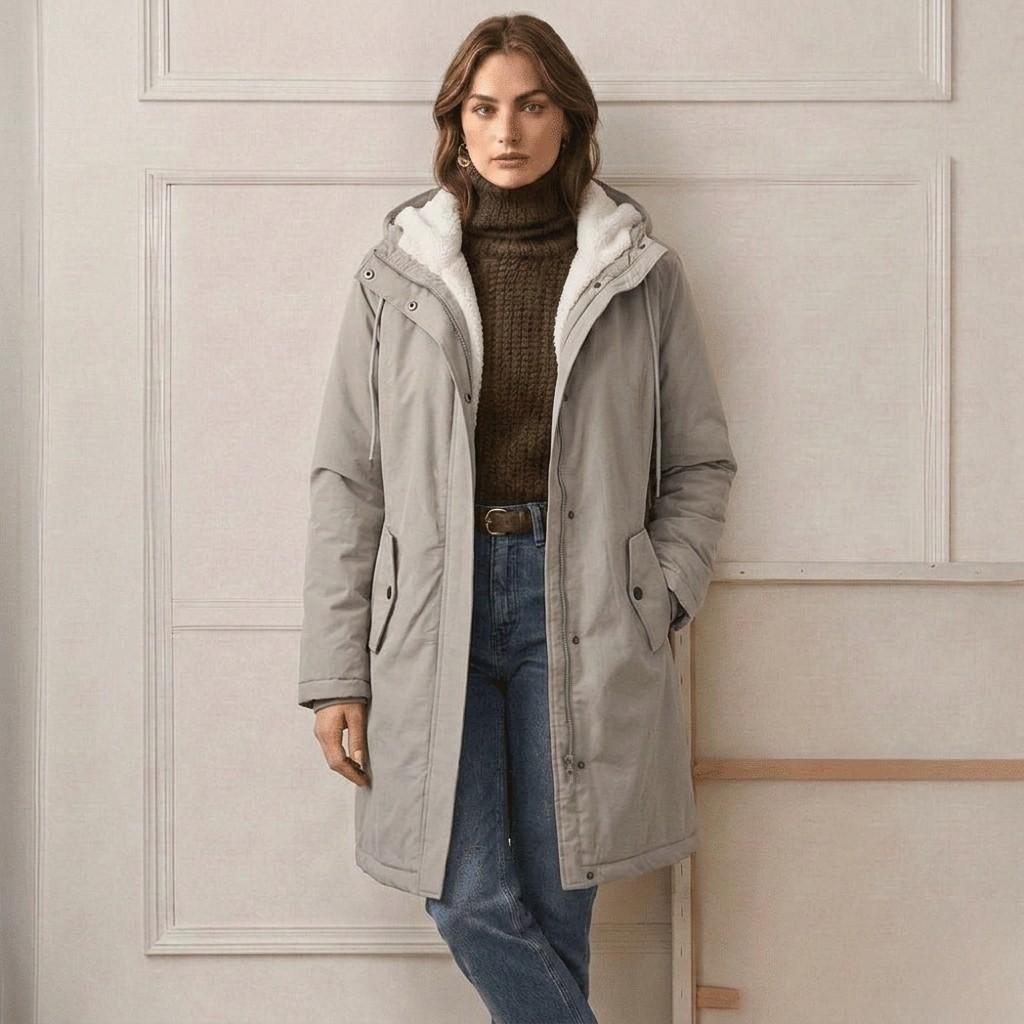 Nathalie | Parka Élégante Chaude à Capuche