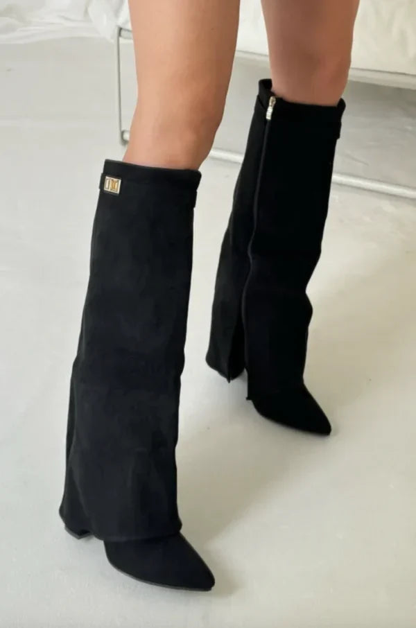 Michèle | Bottes Hautes Élégantes Bout Pointu