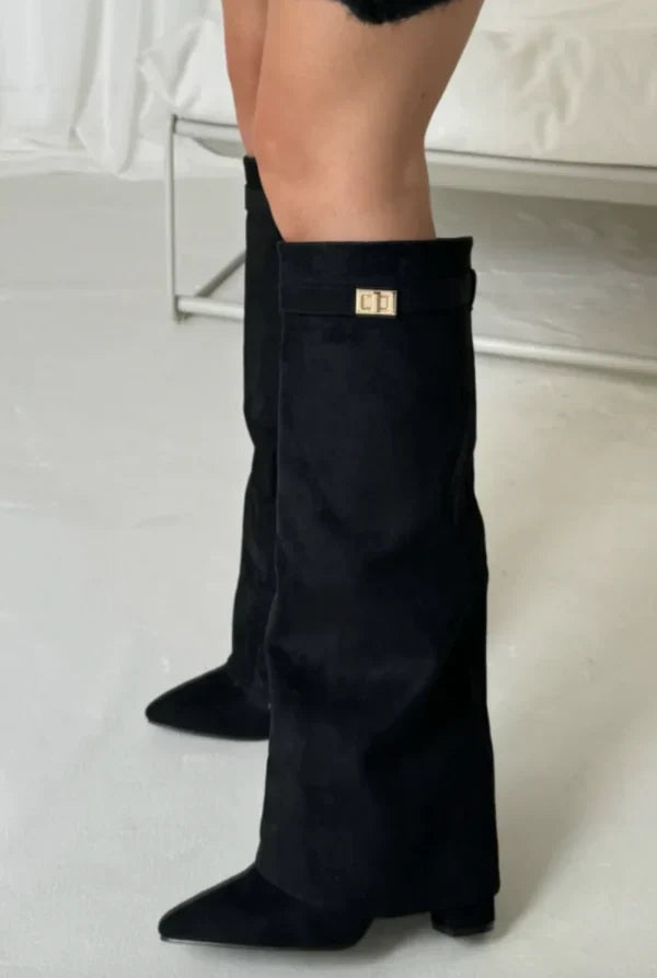 Michèle | Bottes Hautes Élégantes Bout Pointu
