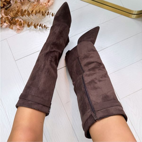 Michèle | Bottes Hautes Élégantes Bout Pointu