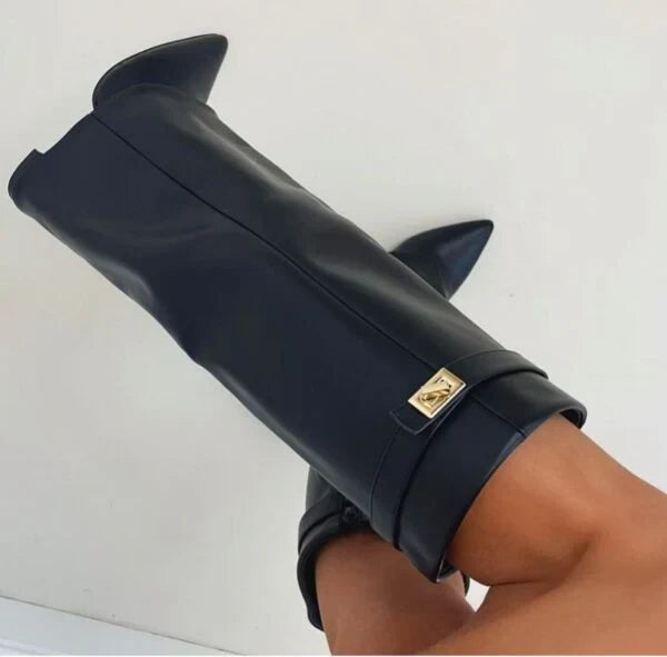 Michèle | Bottes Hautes Élégantes Bout Pointu