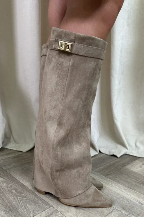 Michèle | Bottes Hautes Élégantes Bout Pointu