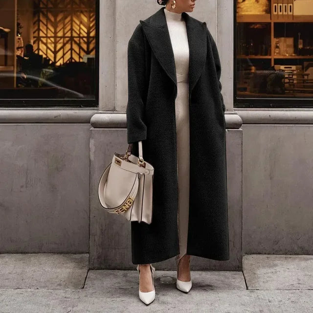 Valérie | Manteau Élégant Long Ample