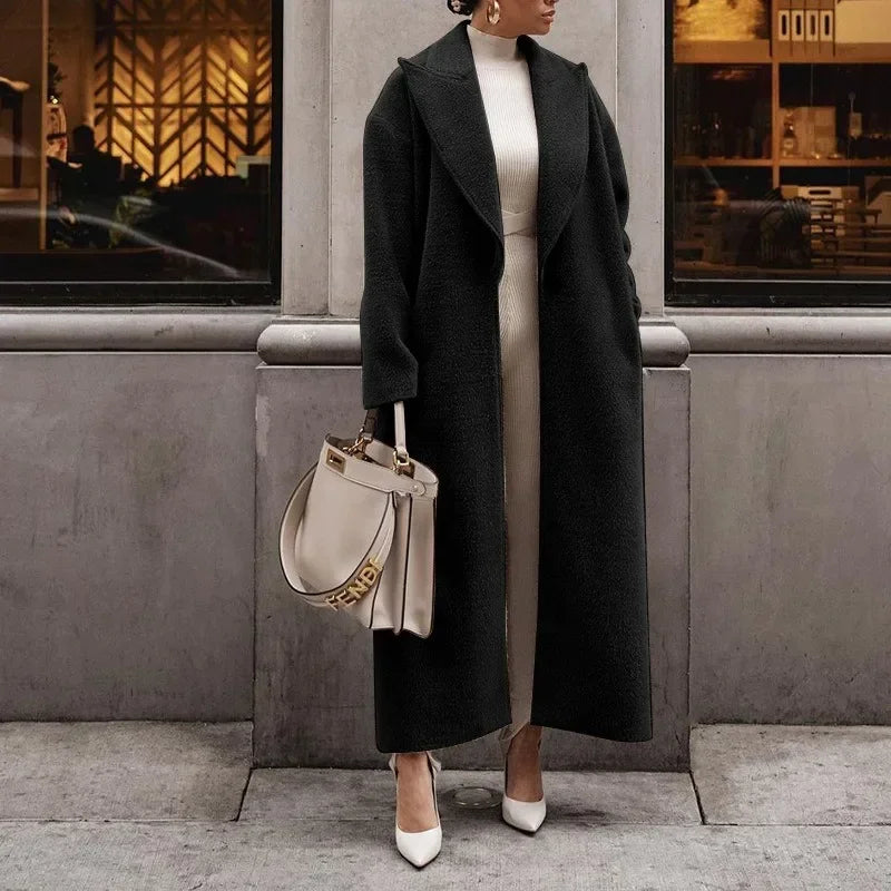 Valérie | Manteau Élégant Long Ample
