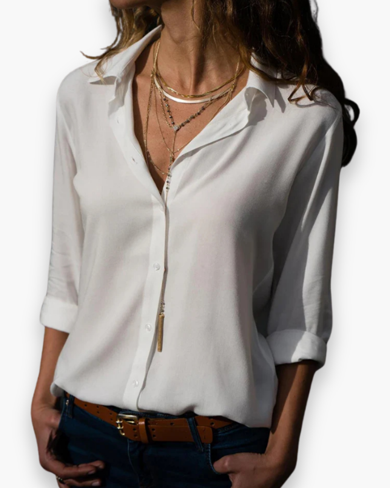 Chemisier ajusté à col classique pour femme | Chic et élégante