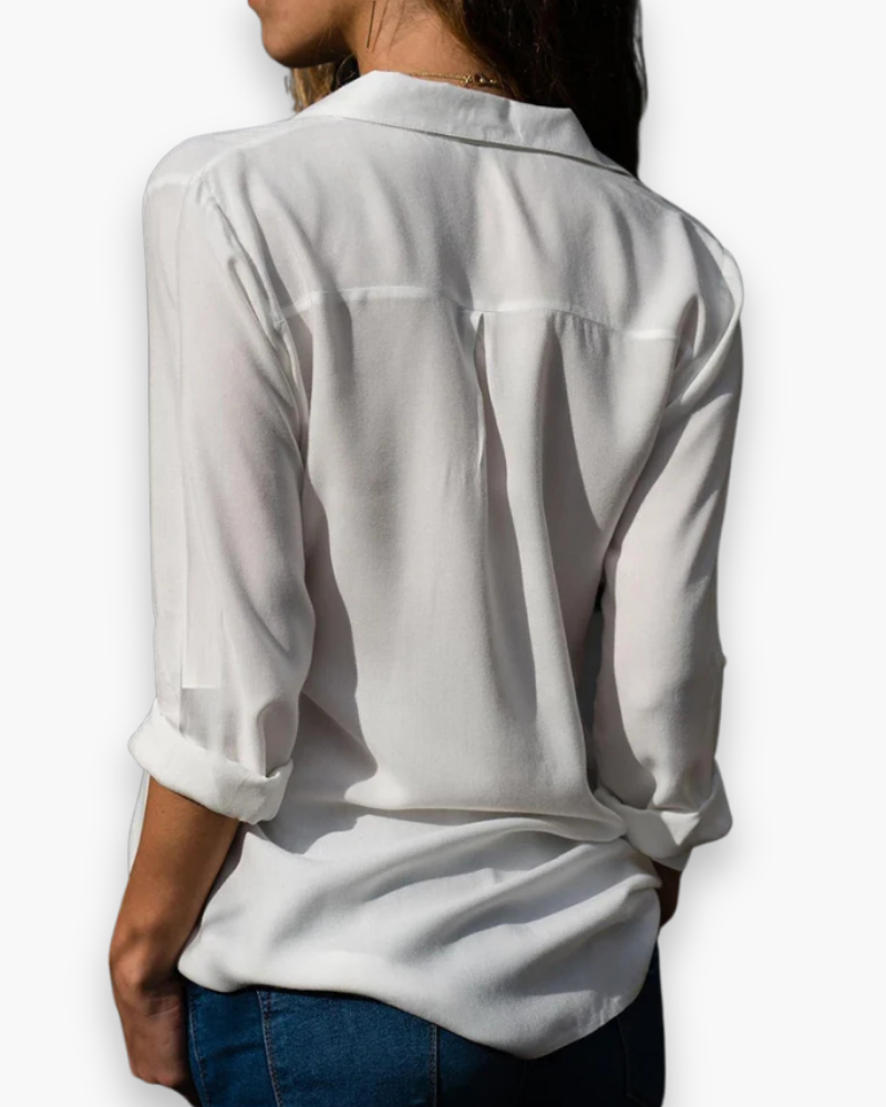 Chemisier ajusté à col classique pour femme | Chic et élégante