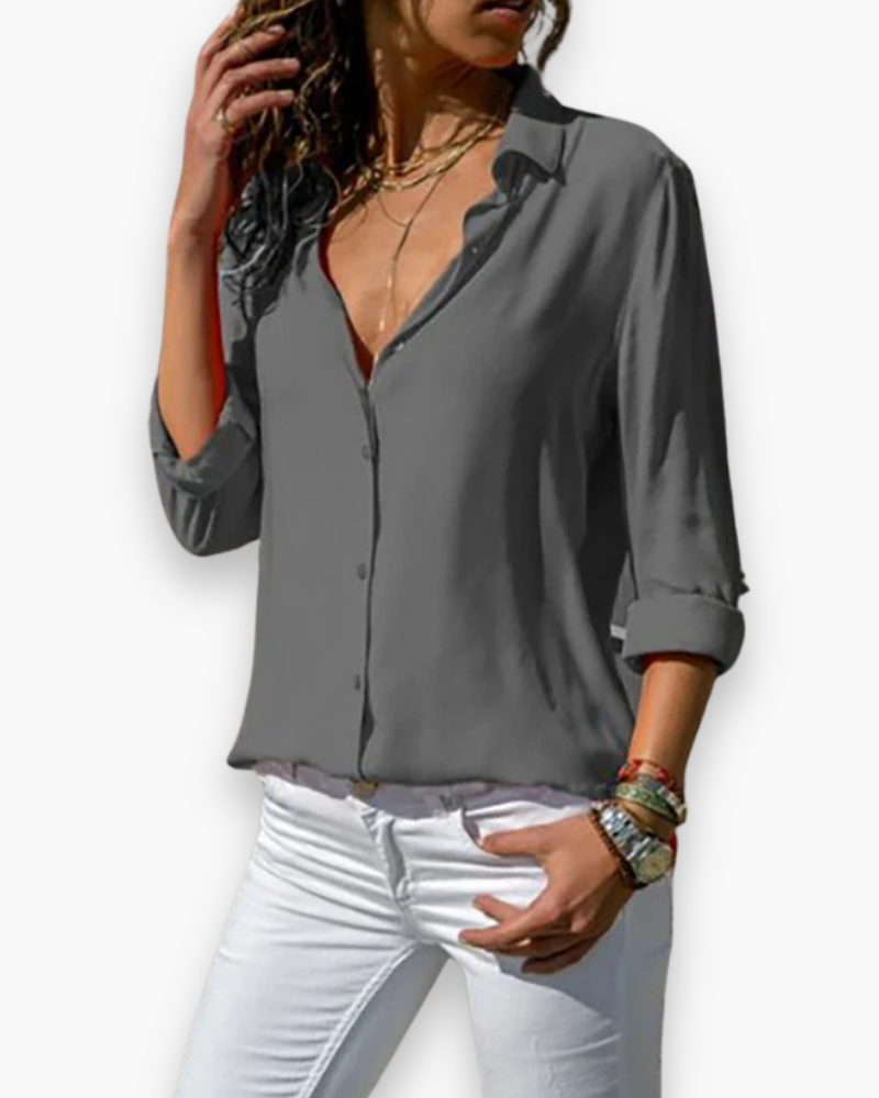 Chemisier ajusté à col classique pour femme | Chic et élégante