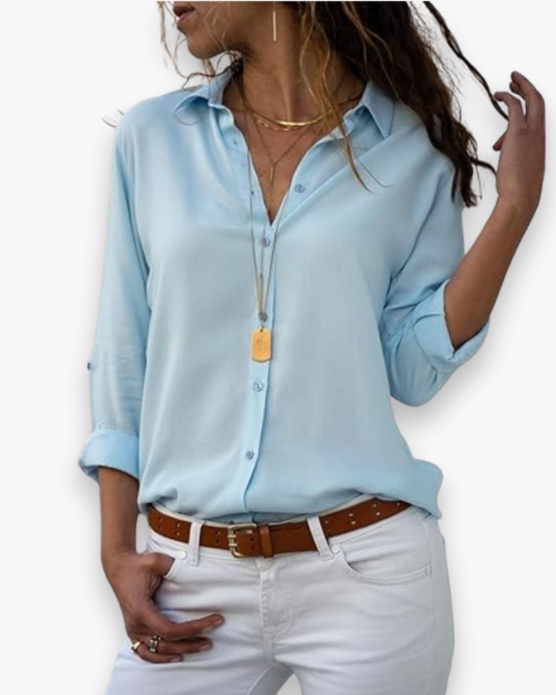 Chemisier ajusté à col classique pour femme | Chic et élégante