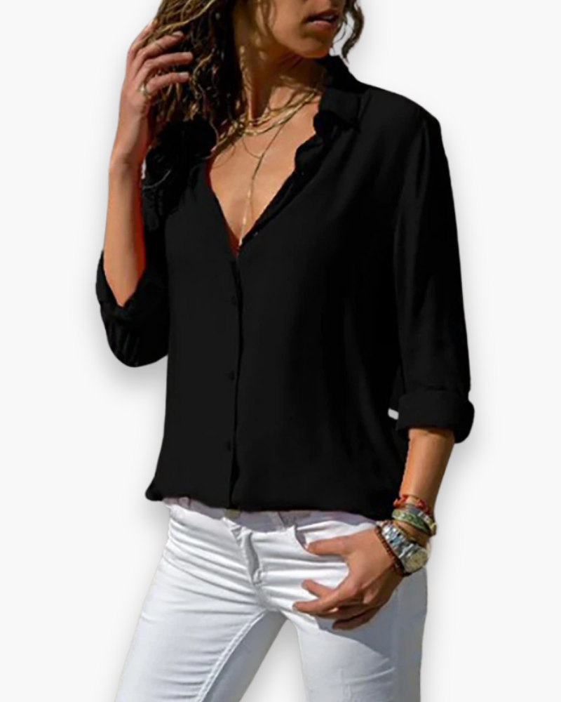 Chemisier ajusté à col classique pour femme | Chic et élégante