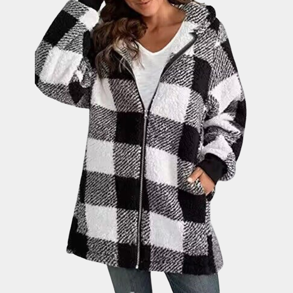 Camille - Sweat Long Capuche Tendance Confort Femme