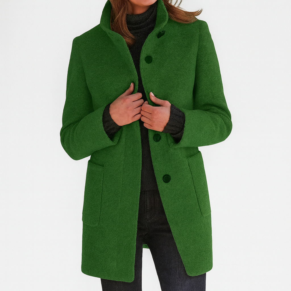 Amélie | Manteau Chic Court Col Montant