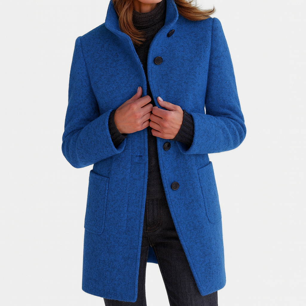 Amélie | Manteau Chic Court Col Montant