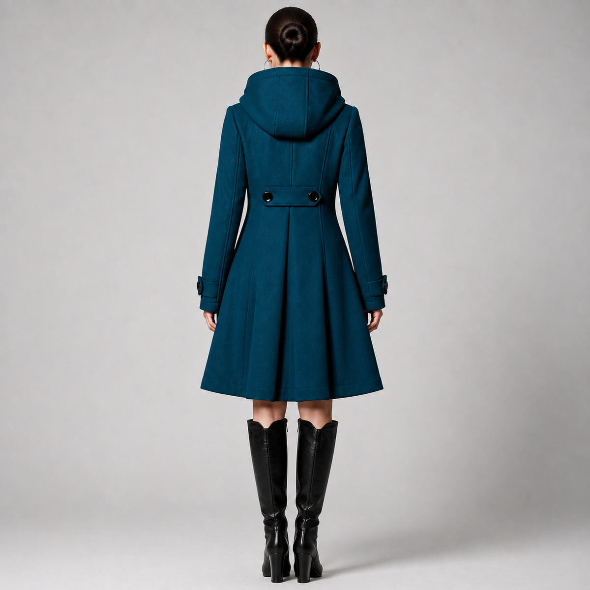 Marie | Manteau Élégant Cintré à Capuche