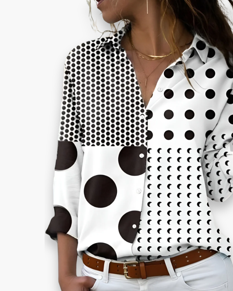 Chemisier graphique élégant pour femme | Chic et pratique