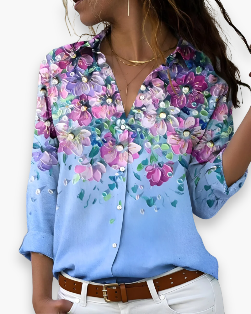 Chemisier graphique élégant pour femme | Chic et pratique