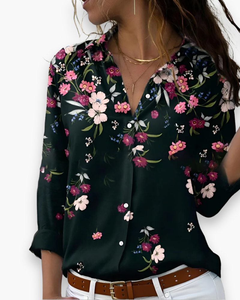 Chemisier graphique élégant pour femme | Chic et pratique