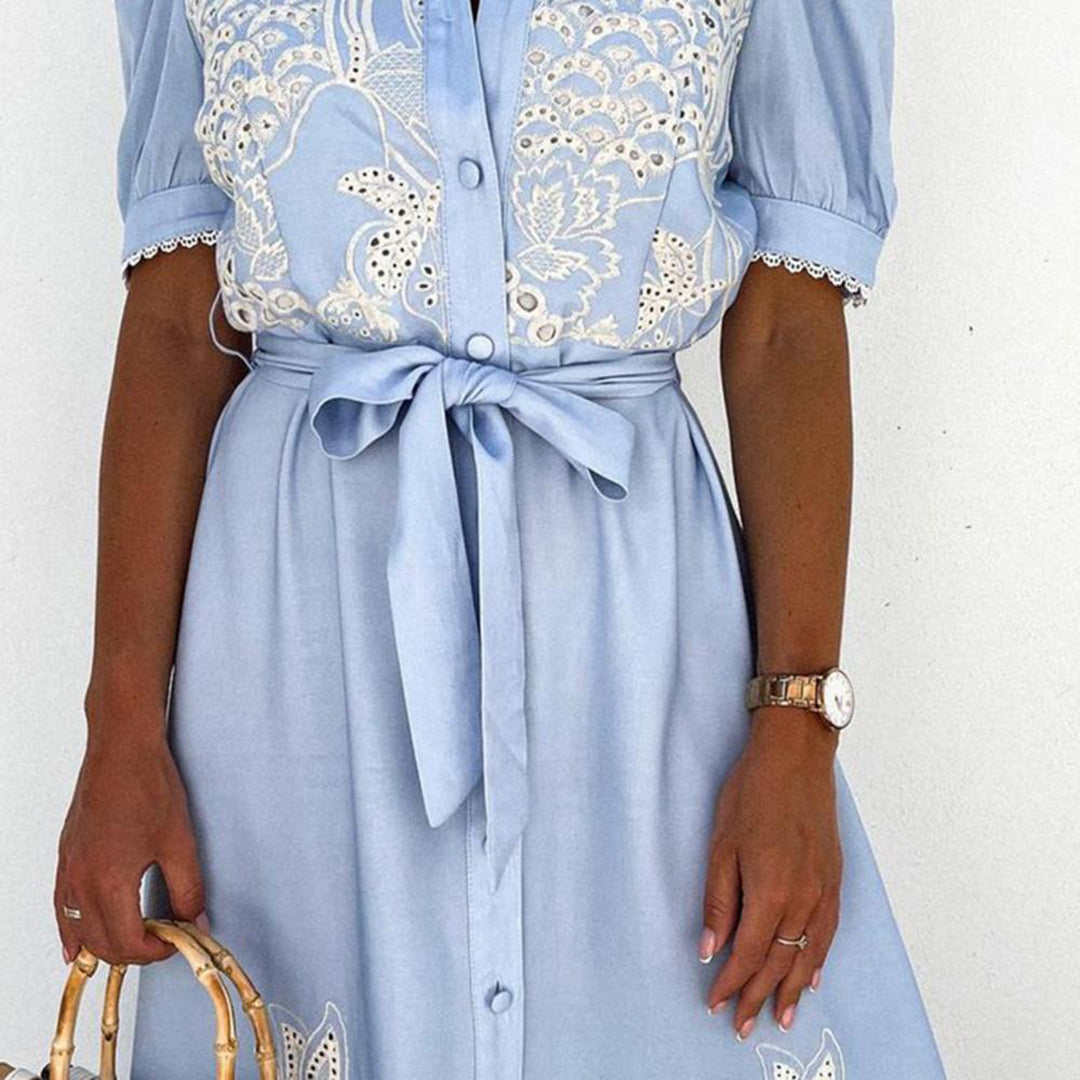 Camille – Maxi-Robe Fluide Et Élégante En Coton Et Lin