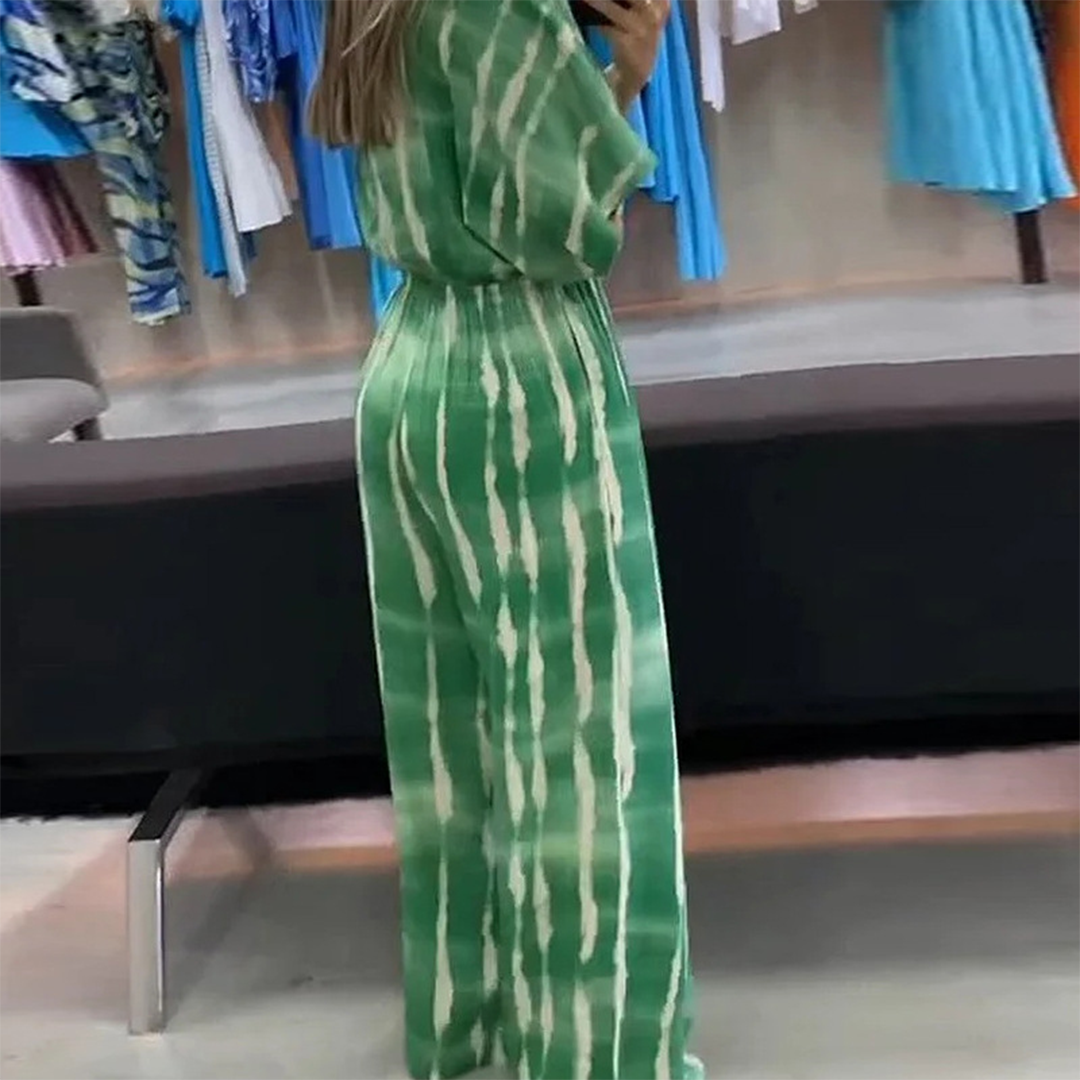 Ombeline - Combinaison Élégante Avec Col En V Profond Et Manches Larges