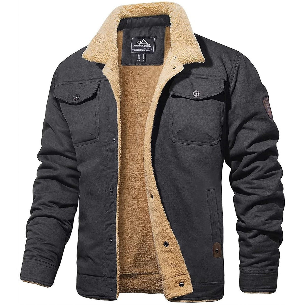 Julien - Veste Élégante Sherpa Boutonnée