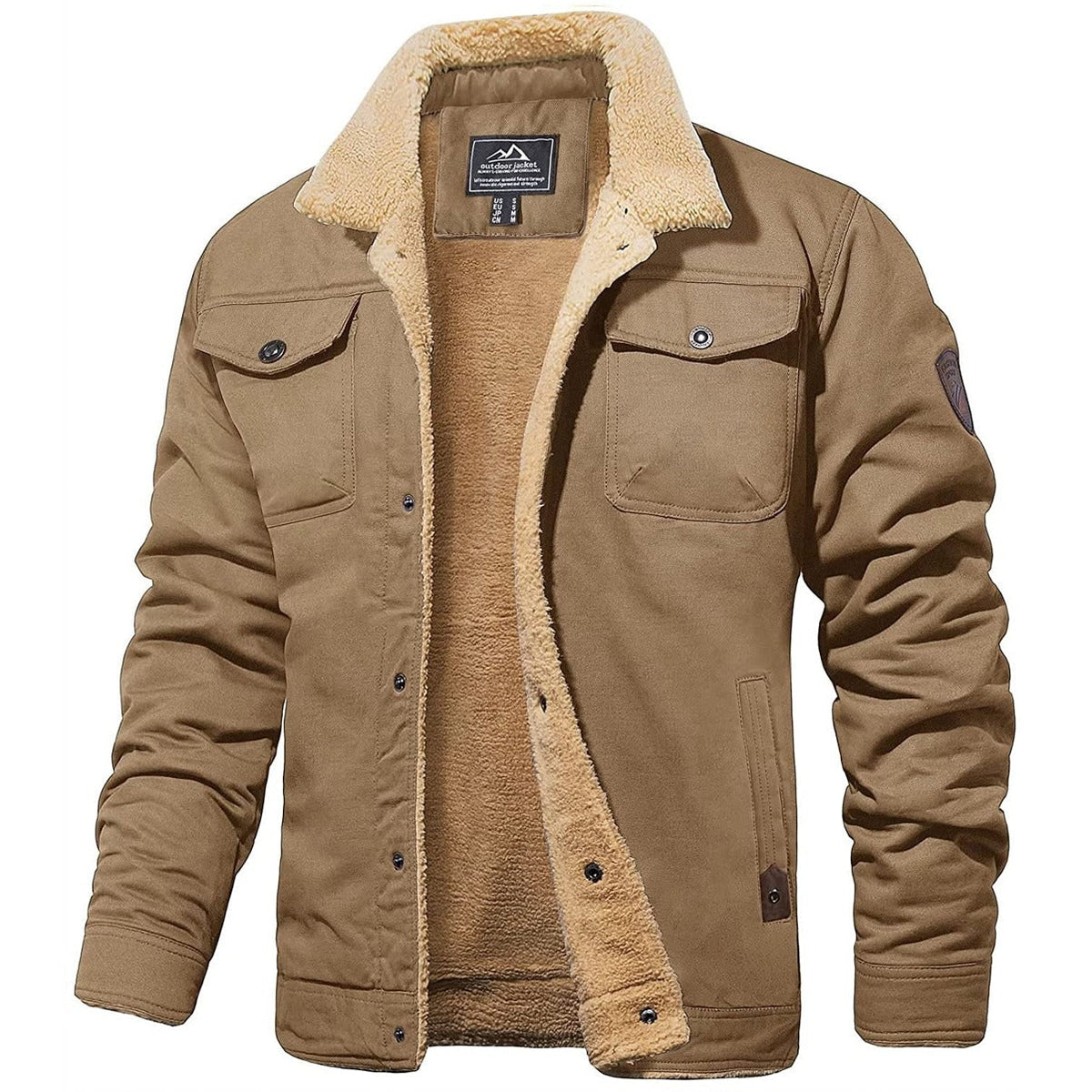 Julien - Veste Élégante Sherpa Boutonnée